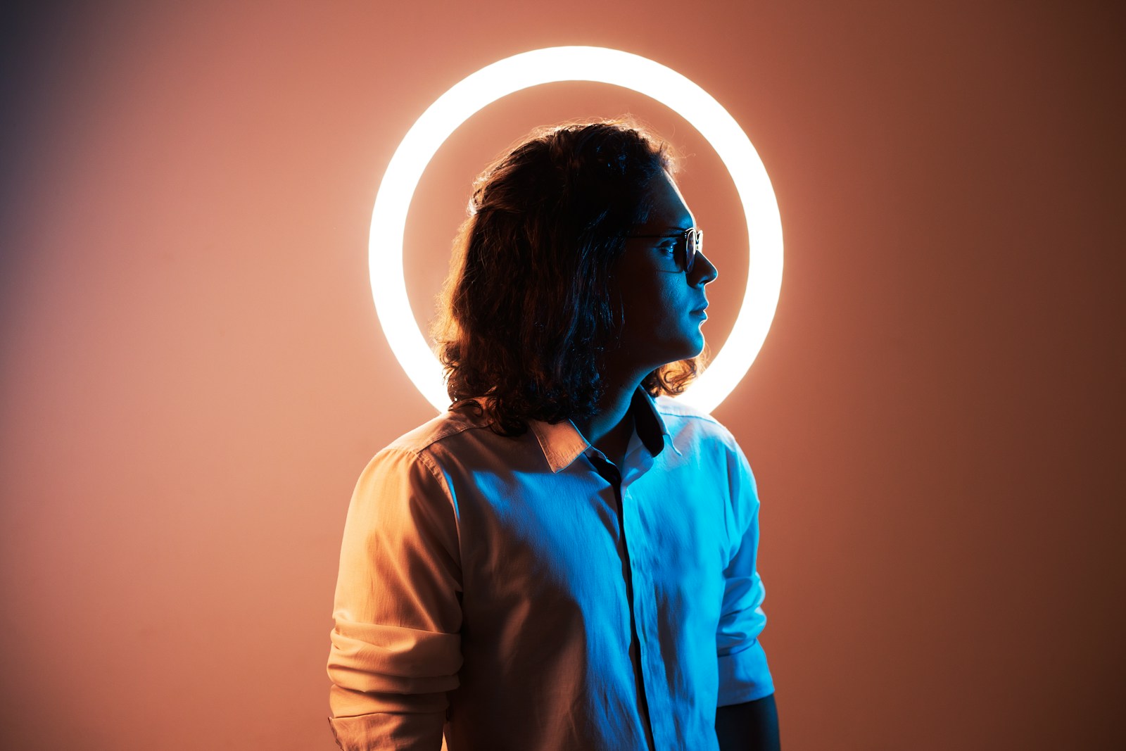 selective focus photo of man